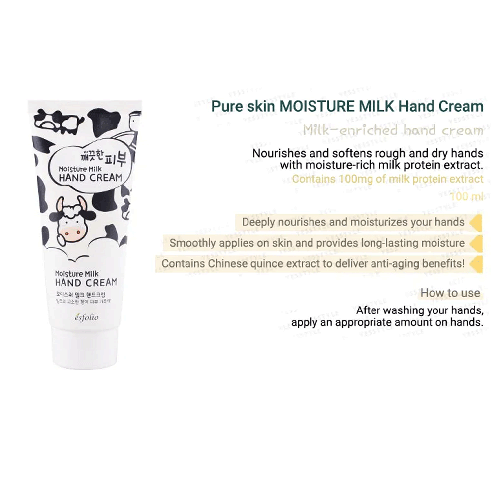 (NEWA) esfolio Pure Skin Moisture Milk Hand Cream 100ml - KLO