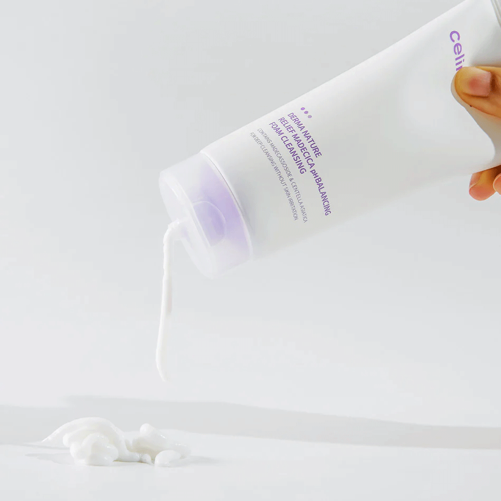 celimax Derma Nature Relief Madecica pH Balancing Foam Cleansing 150ml - KLO