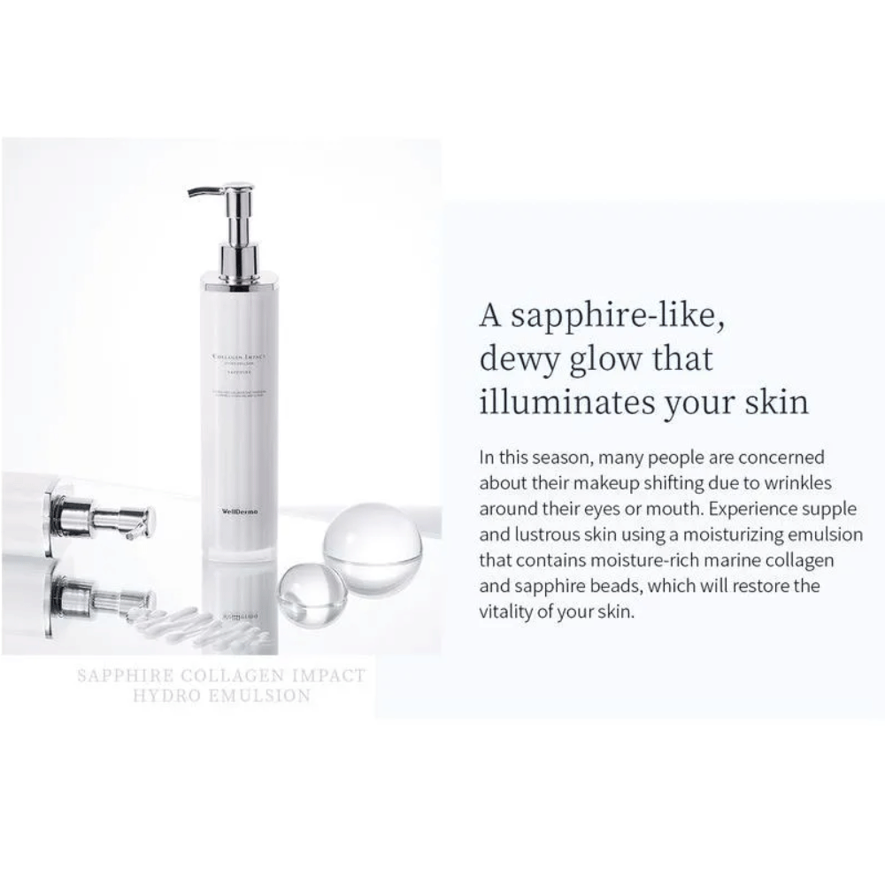 (NEWA) WellDerma Sapphire Collagen Impact Hydro Emulsion 100ml - KLO