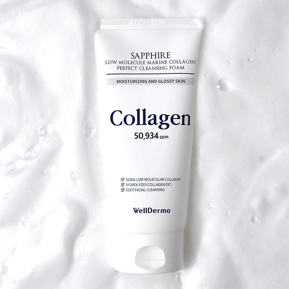 Wellderma Sapphire Low Molecule Marine Collagen Perfect Cleansing Foam 150ml - KLO