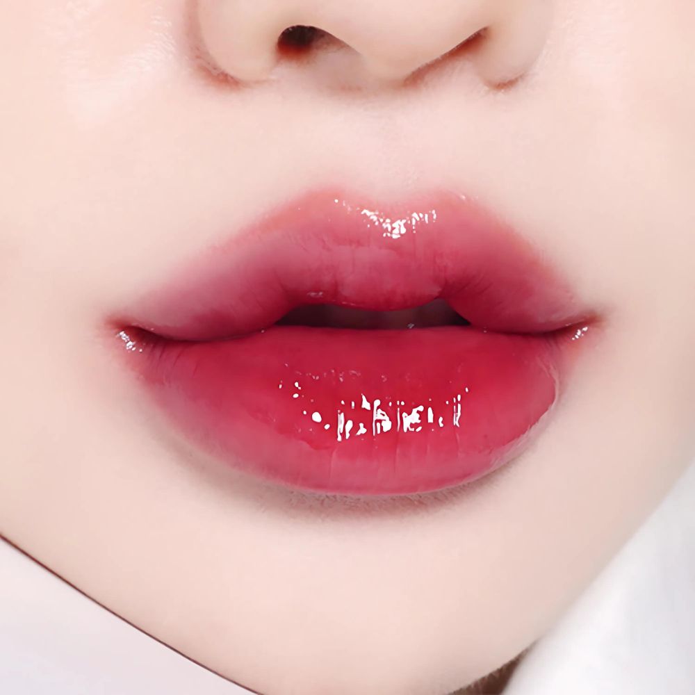 espoir Couture Lip Tint Glaze 5.5g in 04 Hushed Cherry Shade.