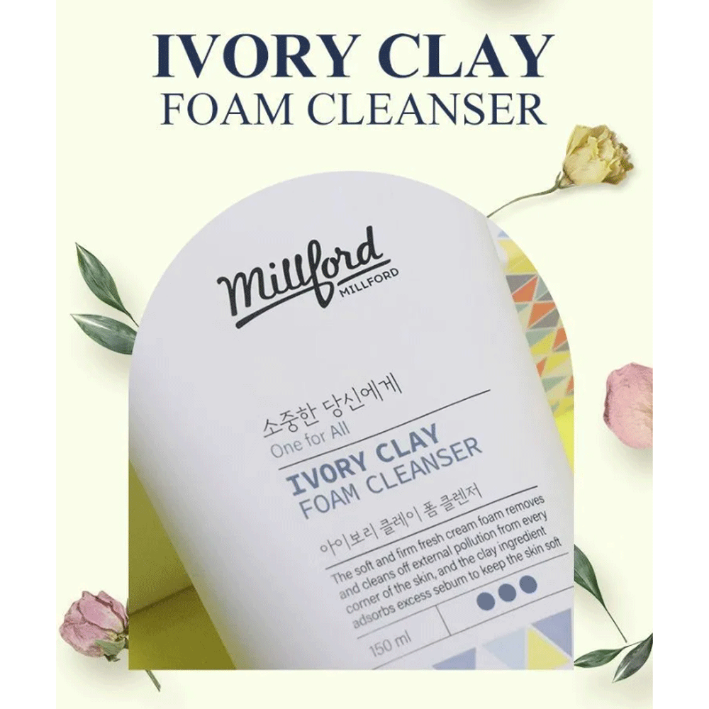 Millford Ivory Clay Foam Cleanser 150ml - KLO