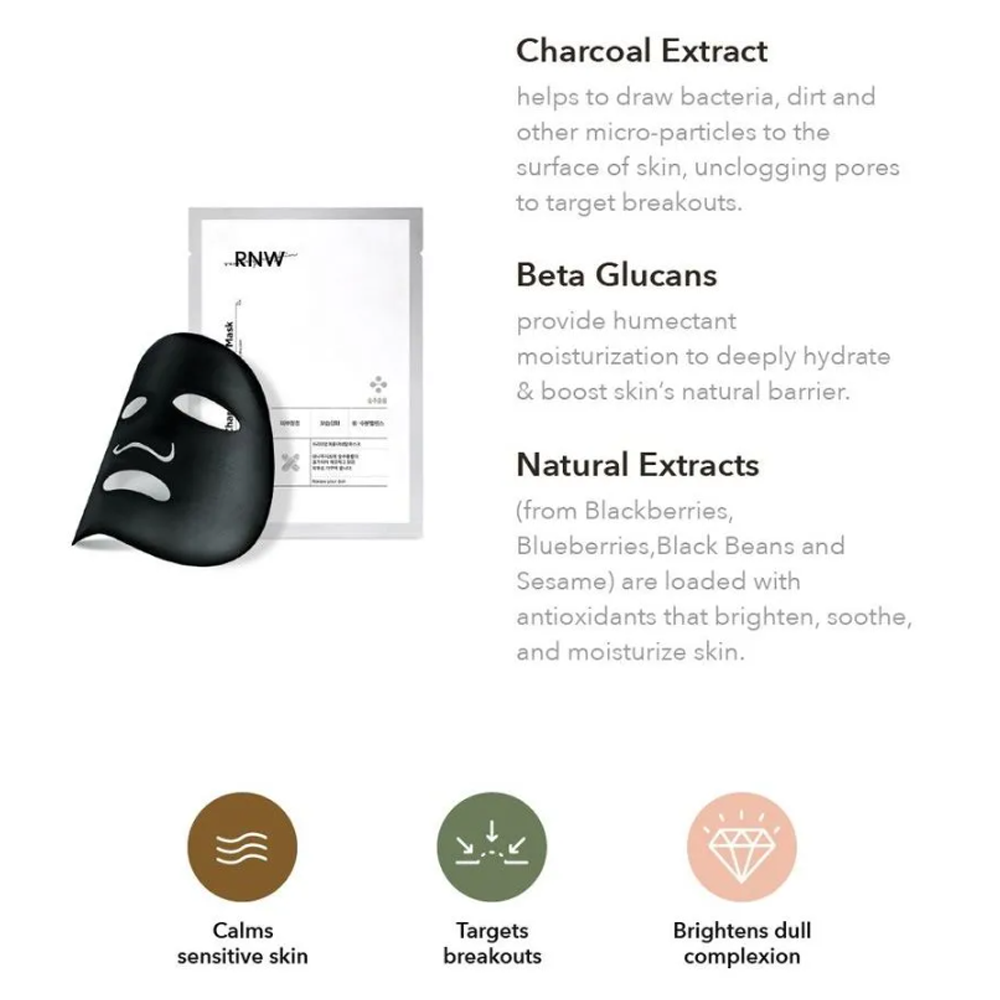RNW Premium Charcoal Mineral Mask Set - KLO