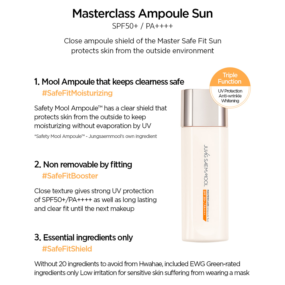 JUNG SAEM MOOL Masterclass Ampoule Sun SPF50+ PA++++ 50ml - KLO