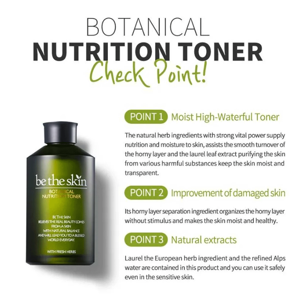 be the skin Botanical Nutrition Toner 150ml - KLO