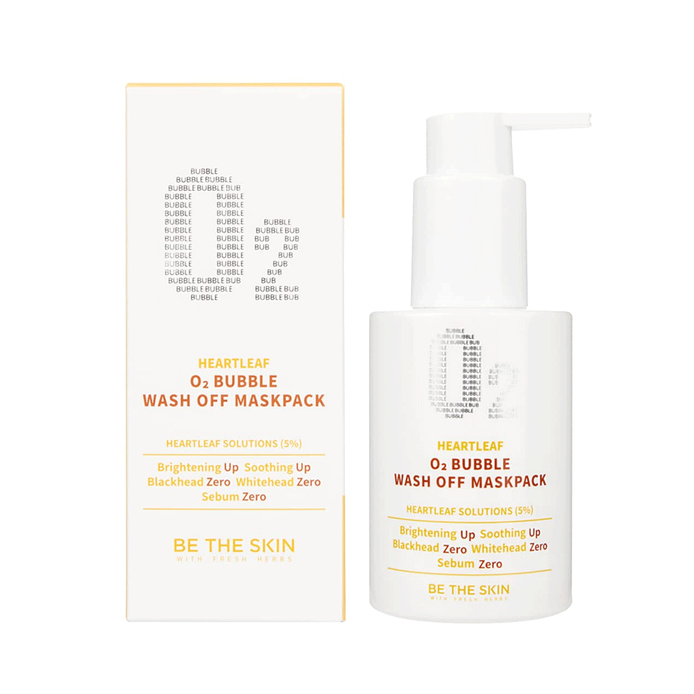 be the skin Heartleaf O2 Bubble Wash Off Maskpack 120g - KLO