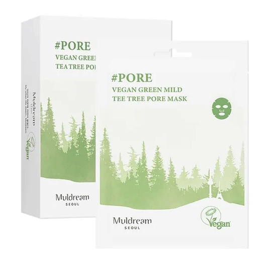 (NEWA) Muldream Vegan Green Mild Tea Tree Pore Mask 25ml *10 pcs - DODOSKIN