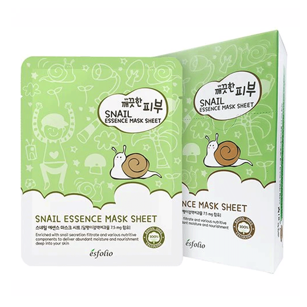 (NEWA) esfolio Pure Skin Snail Essence Mask Sheet 25ml * 10pcs - KLO