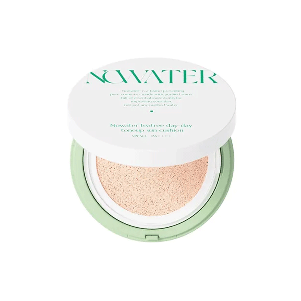 NOWATER Teatree Day-Day Toneup Sun Cushion SPF50+ PA++++ 25g - 2 Colors - DODOSKIN