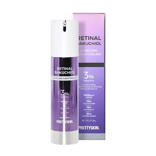 Pretty skin Retinal Bakuchiol A-mazing Night Cream Pump 50g - DODOSKIN