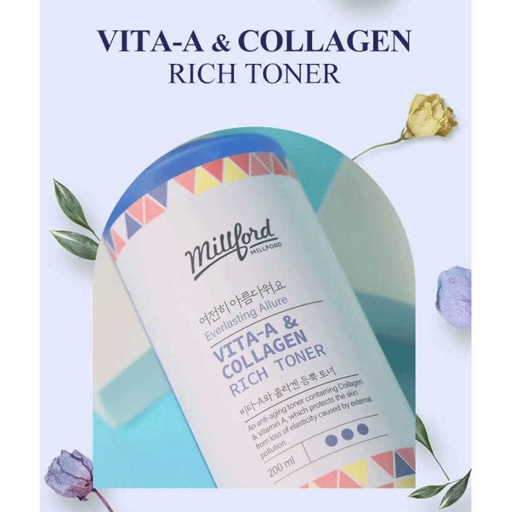 Millford Vita A & Collagen Rich Toner 200ml - KLO