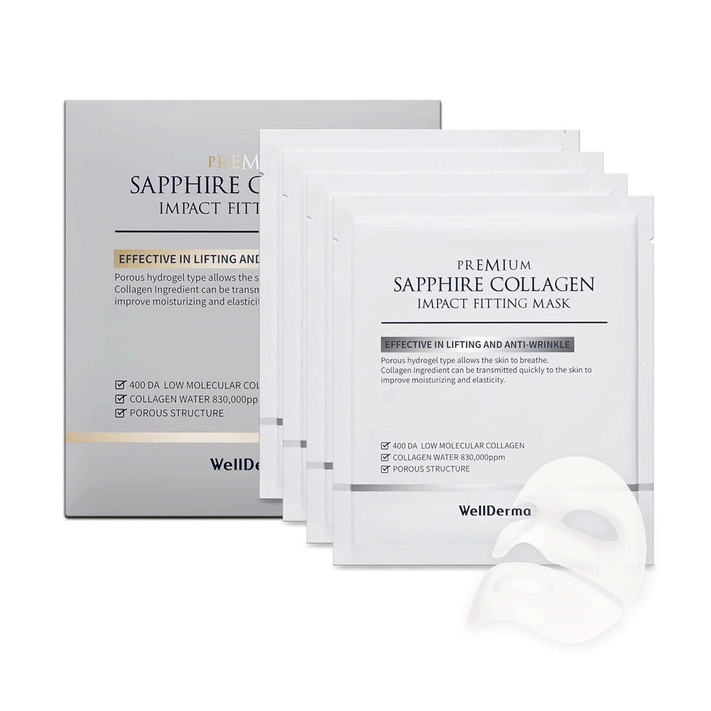 (NEWA) WellDerma Premium Sapphire Collagen Impact Fitting Mask 25g