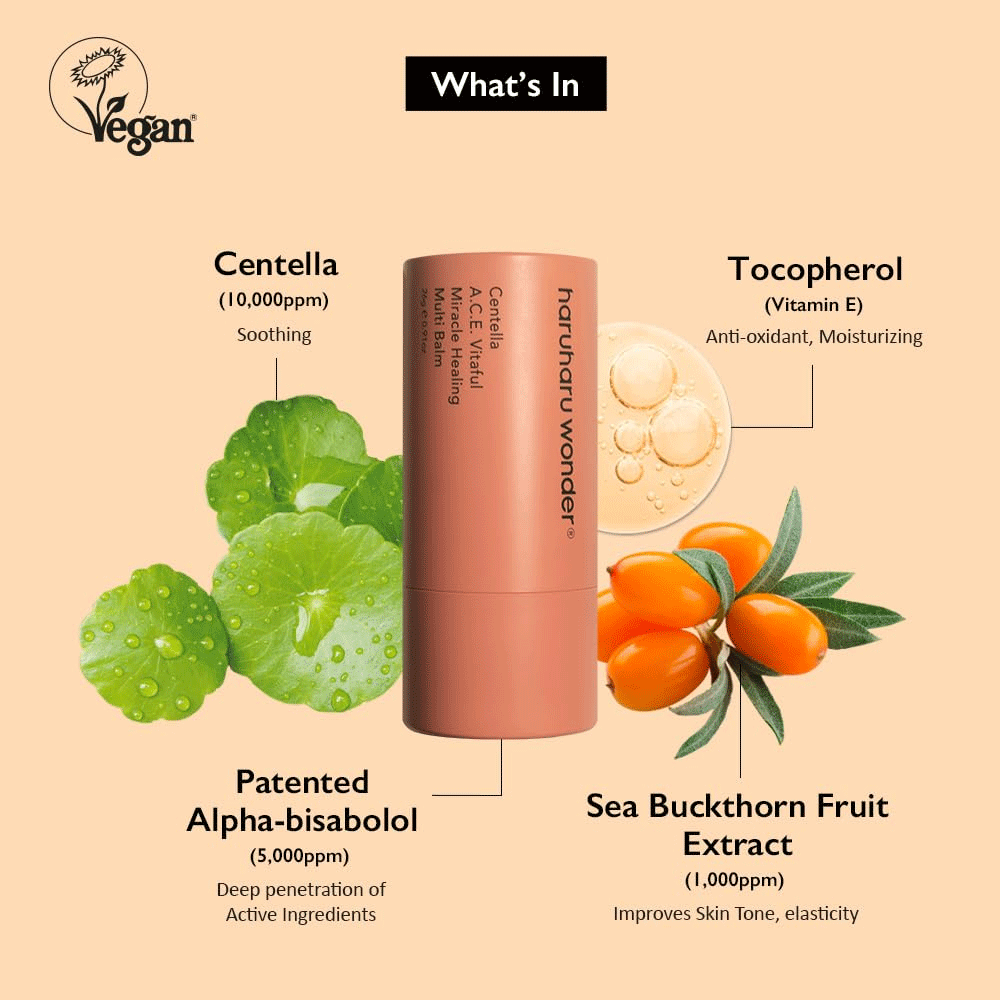 Haruharu wonder Centella A.C.E. Vitaful Miracle Healing Multi Balm 26g - KLO