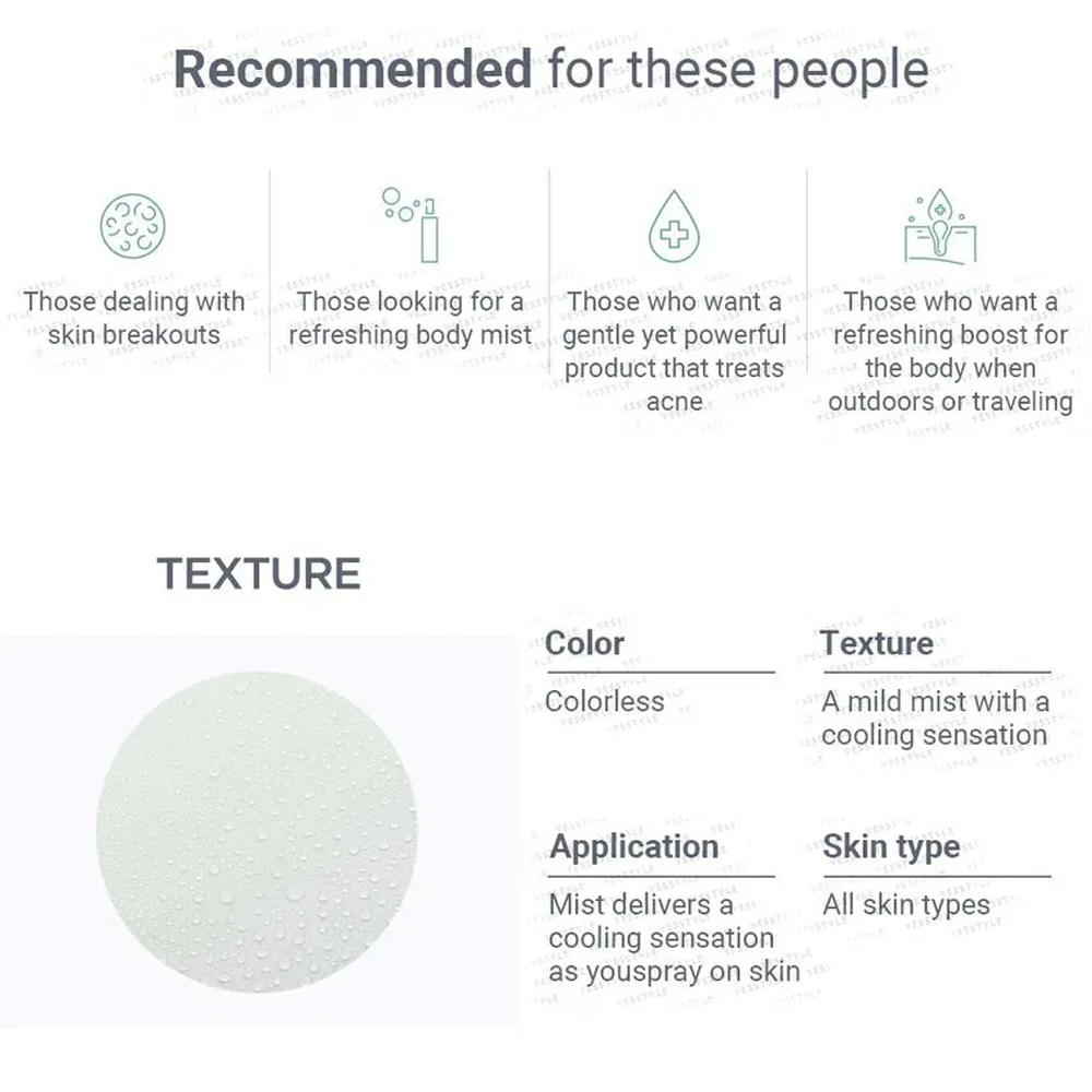 KLAVUU Green Pearlsation Tea Tree Care Body Spray 100ml - KLO
