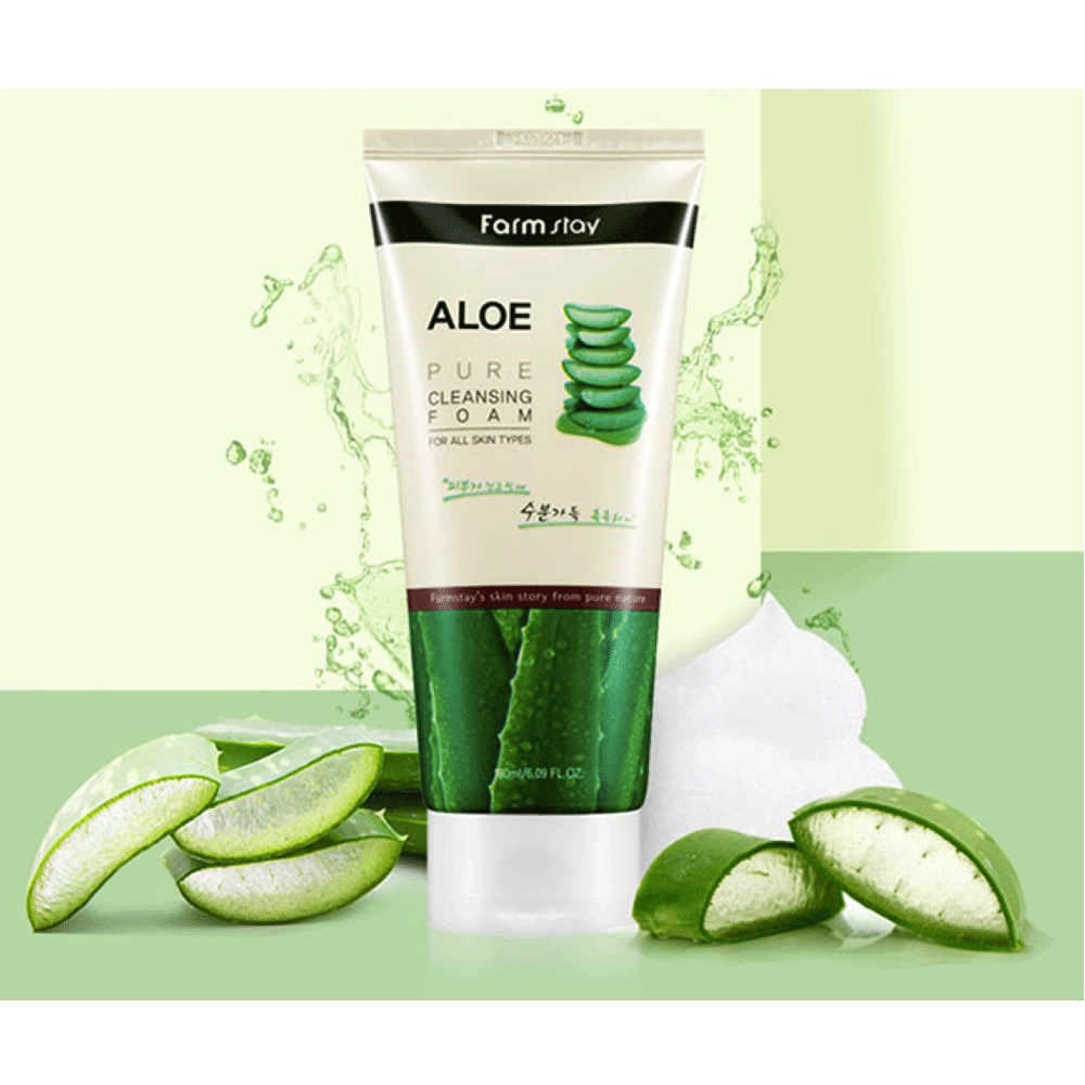 Farmstay Aloe Pure Cleansing Foam 180ml - KLO