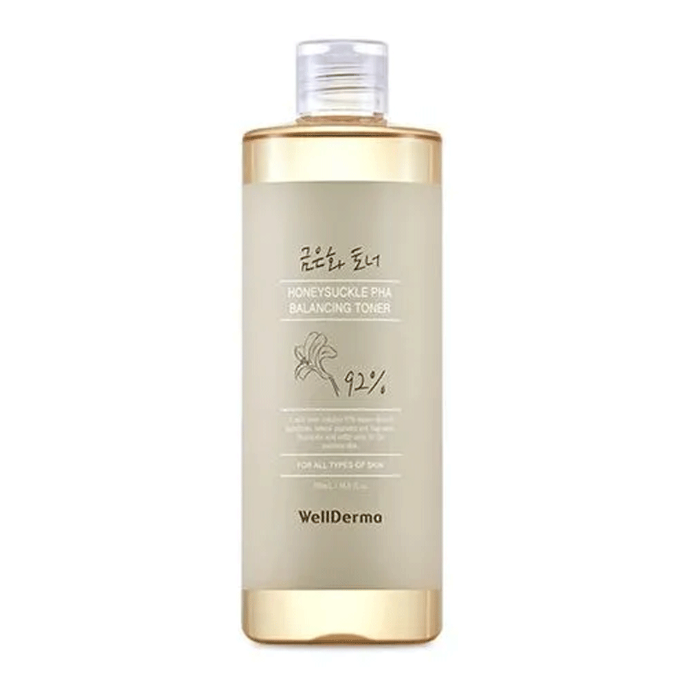 (NEWA) WellDerma Honeysuckle PHA Balancing Toner 500ml - DODOSKIN