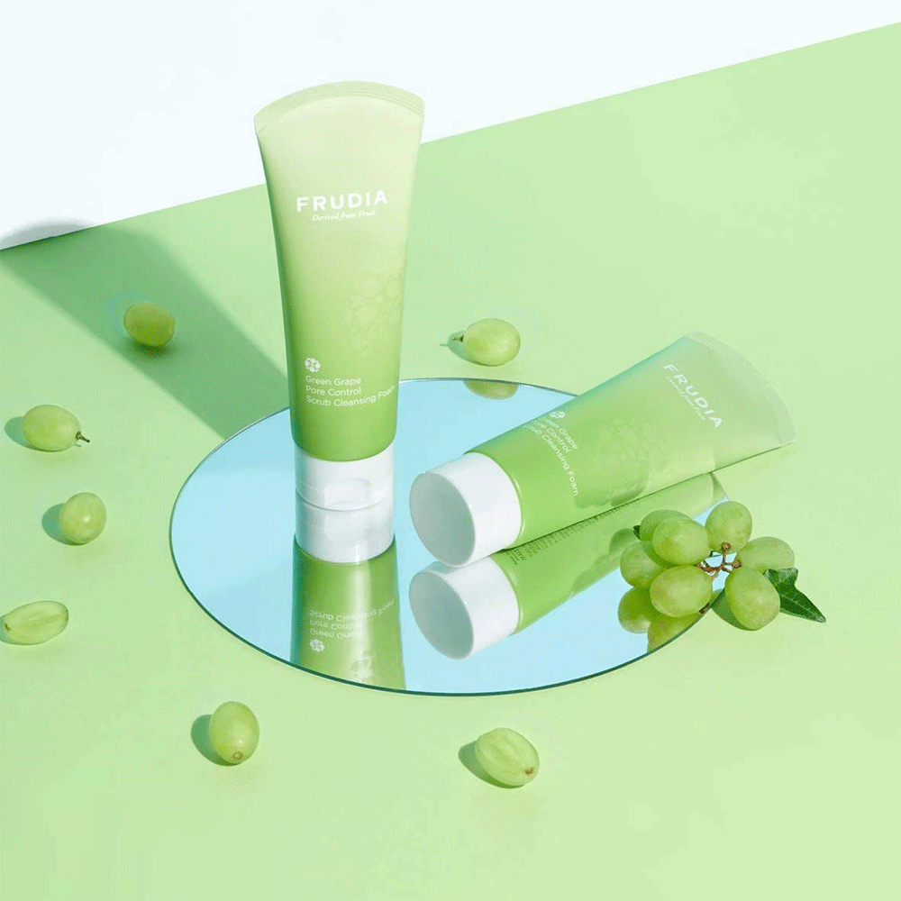 FRUDIA Green Grape Pore Control Scrub Cleansing Foam 145g - KLO