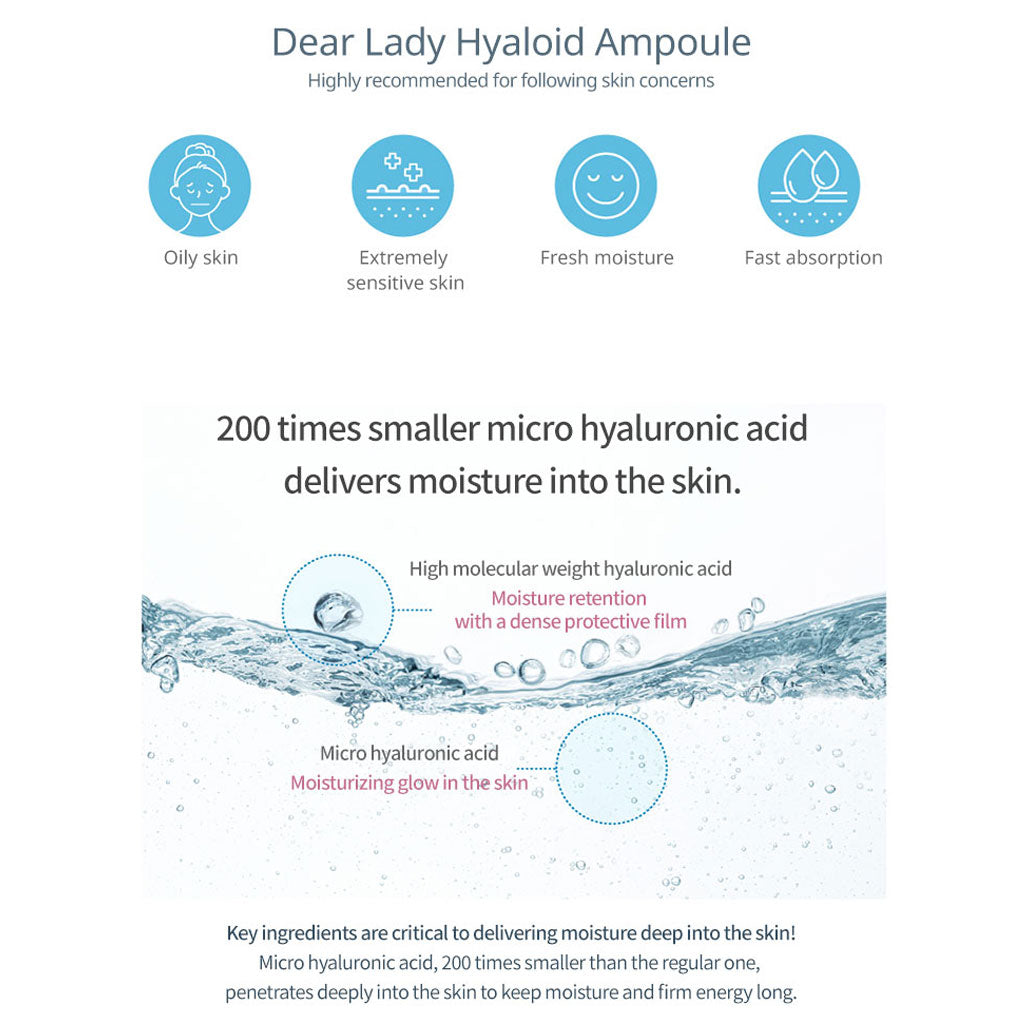 Dermamular Dear Lady Hyaloid Ampoule 30ml - Dodoskin