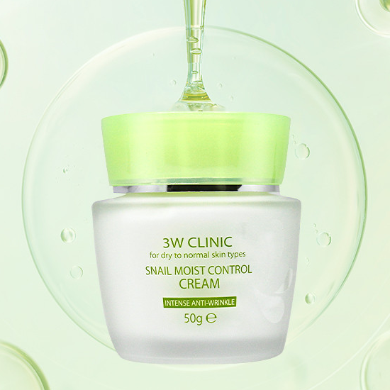 3W CLINIC Snail Moist Control Cream 50g