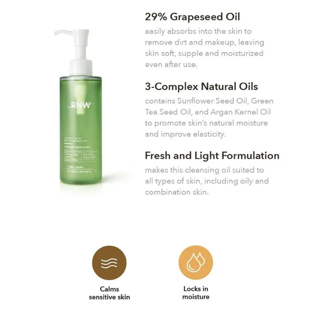 RNW DER. CLEAR Purifying Cleansing Oil 200ml - KLO