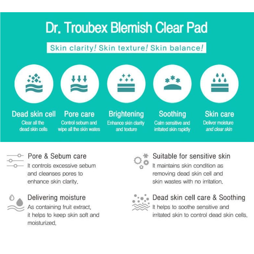TOSOWOONG Dr. Troubex Blemish Pads 70pcs - KLO
