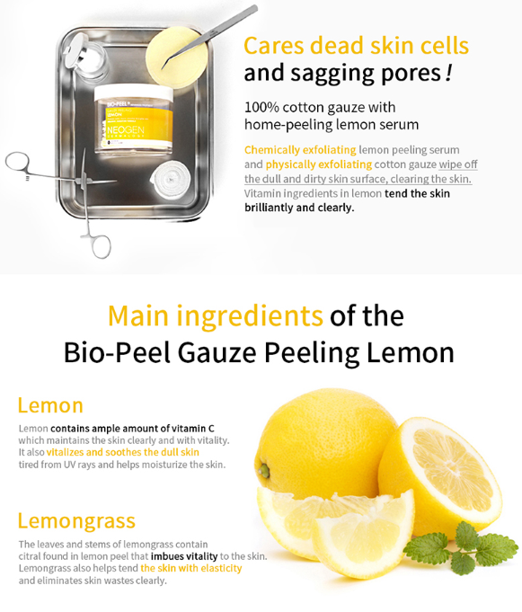 NEOGEN Bio-Peel Gauze Peeling LEMON 30ea - Dodoskin
