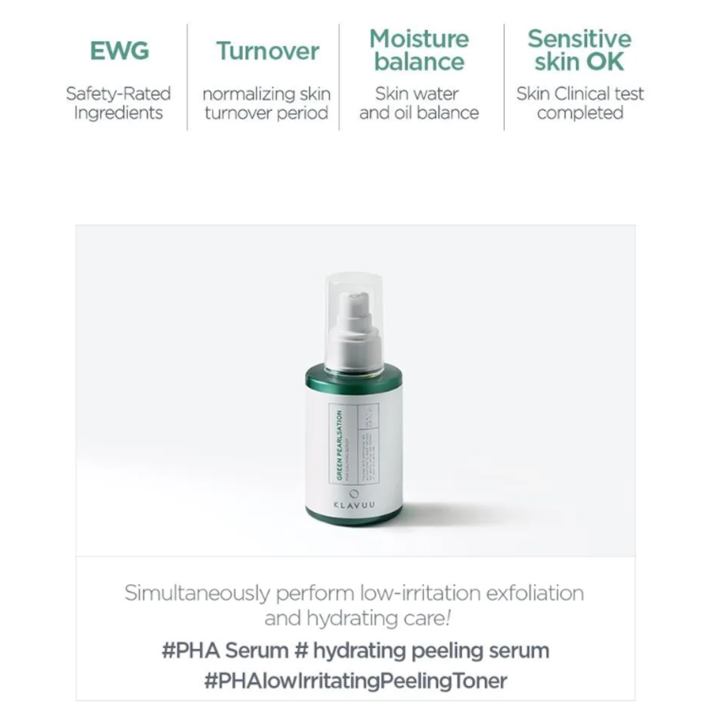 KLAVUU Green Pearlsation PHA Calming Serum 120ml - DODOSKIN