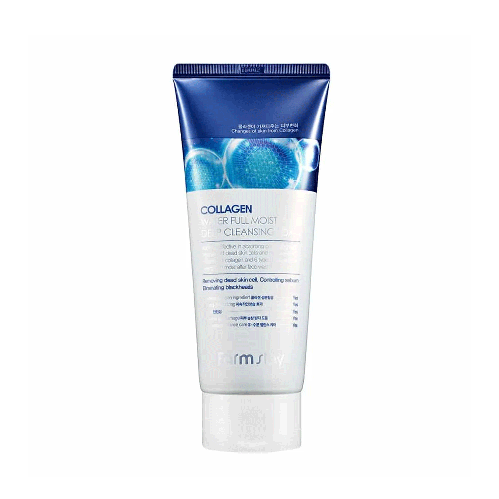 Farmstay Collagen Water Full Moist Deep Cleansing Foam 180ml - DODOSKIN