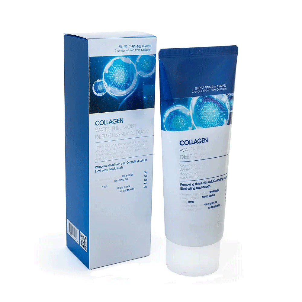 Farmstay Collagen Water Full Moist Deep Cleansing Foam 180ml - KLO