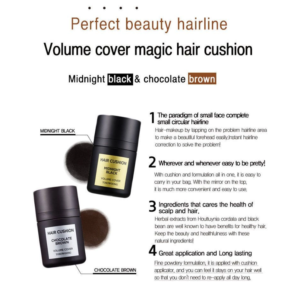 TOSOWOONG Magic Hair Cushion 26g (Black) - KLO