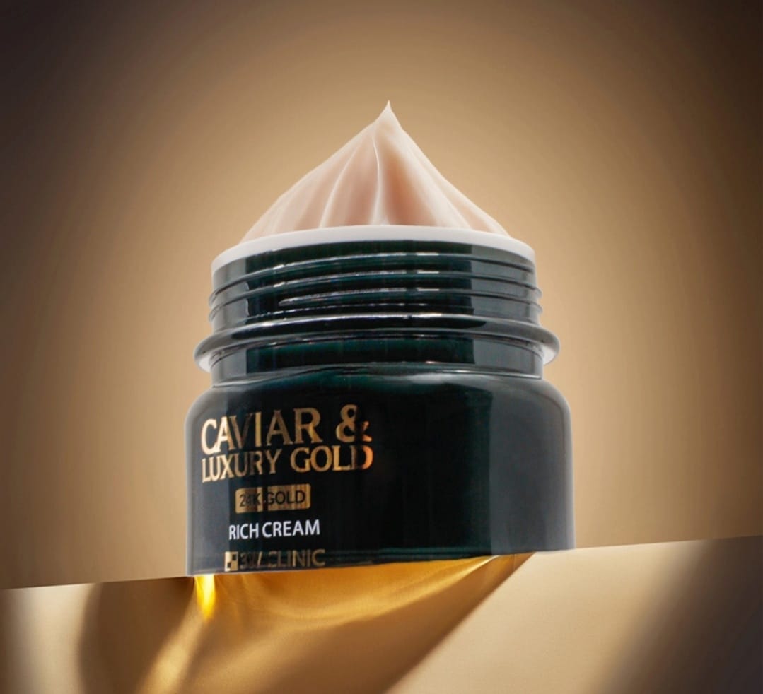 (Matt) 3W CLINIC 24K Gold Caviar & Luxury Gold Rich Cream 100g - KLO