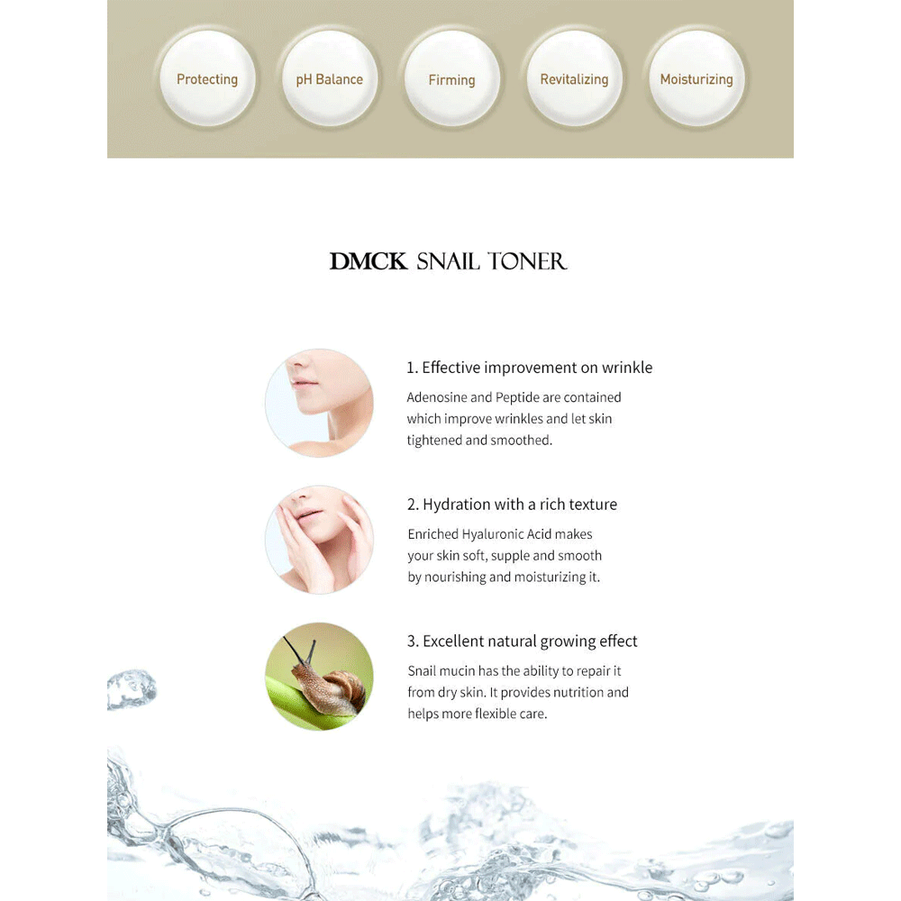 DMCK Snail Toner 500ml - KLO