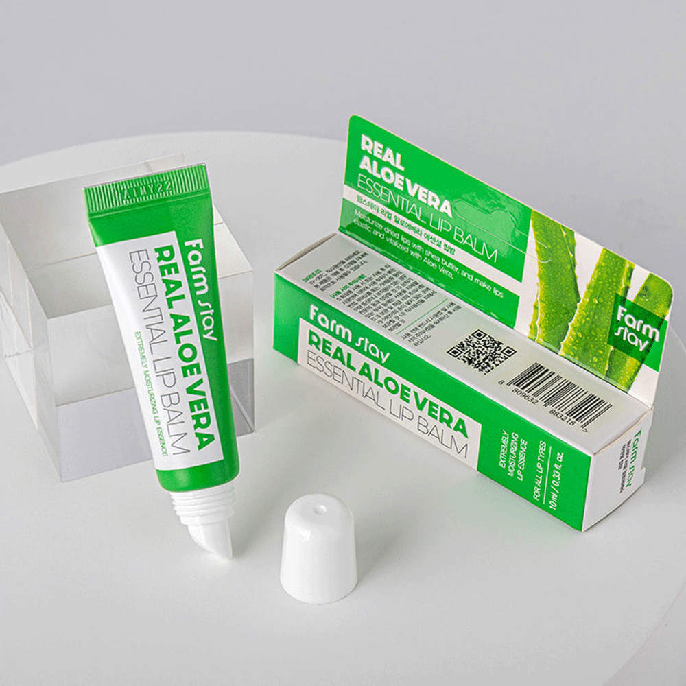 FARMSTAY Real Aloe Vera Essential Lip Balm 10ml - KLO