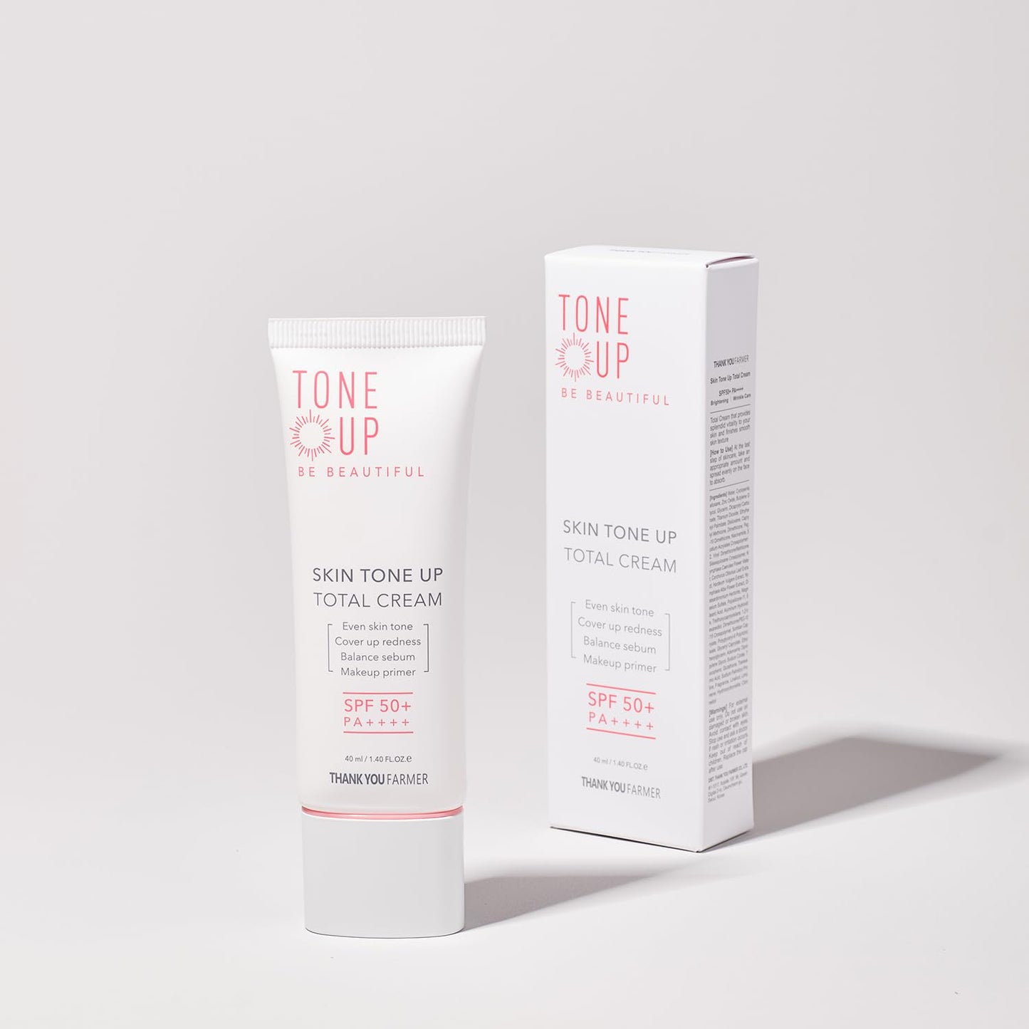 (Matthew검수) THANK YOU FARMER  Skin Tone Up Total Cream SPF50+ PA++++ 40ml - DODOSKIN