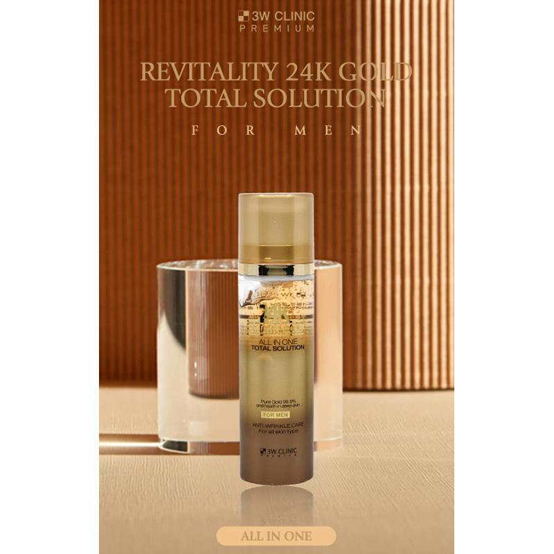 (Matt) 3W CLINIC Premium Revitality 24K Gold Total Solution For Men 150ml - KLO