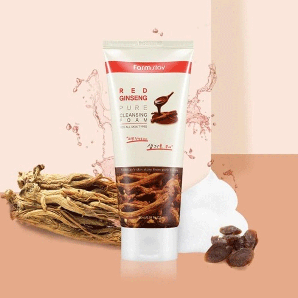 Farmstay Red Ginseng Pure Cleansing Foam 180ml - KLO