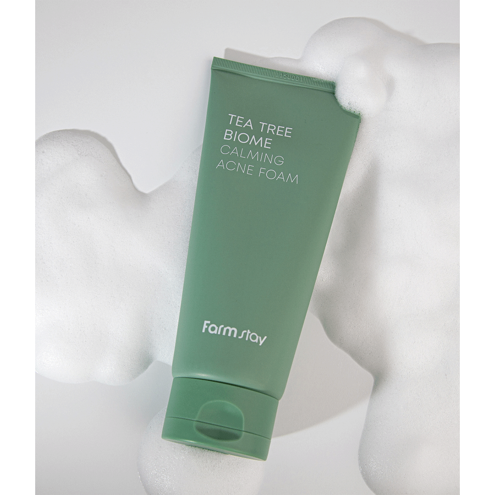 Farmstay Tea Tree Biome Calming Acne Foam 180ml - KLO