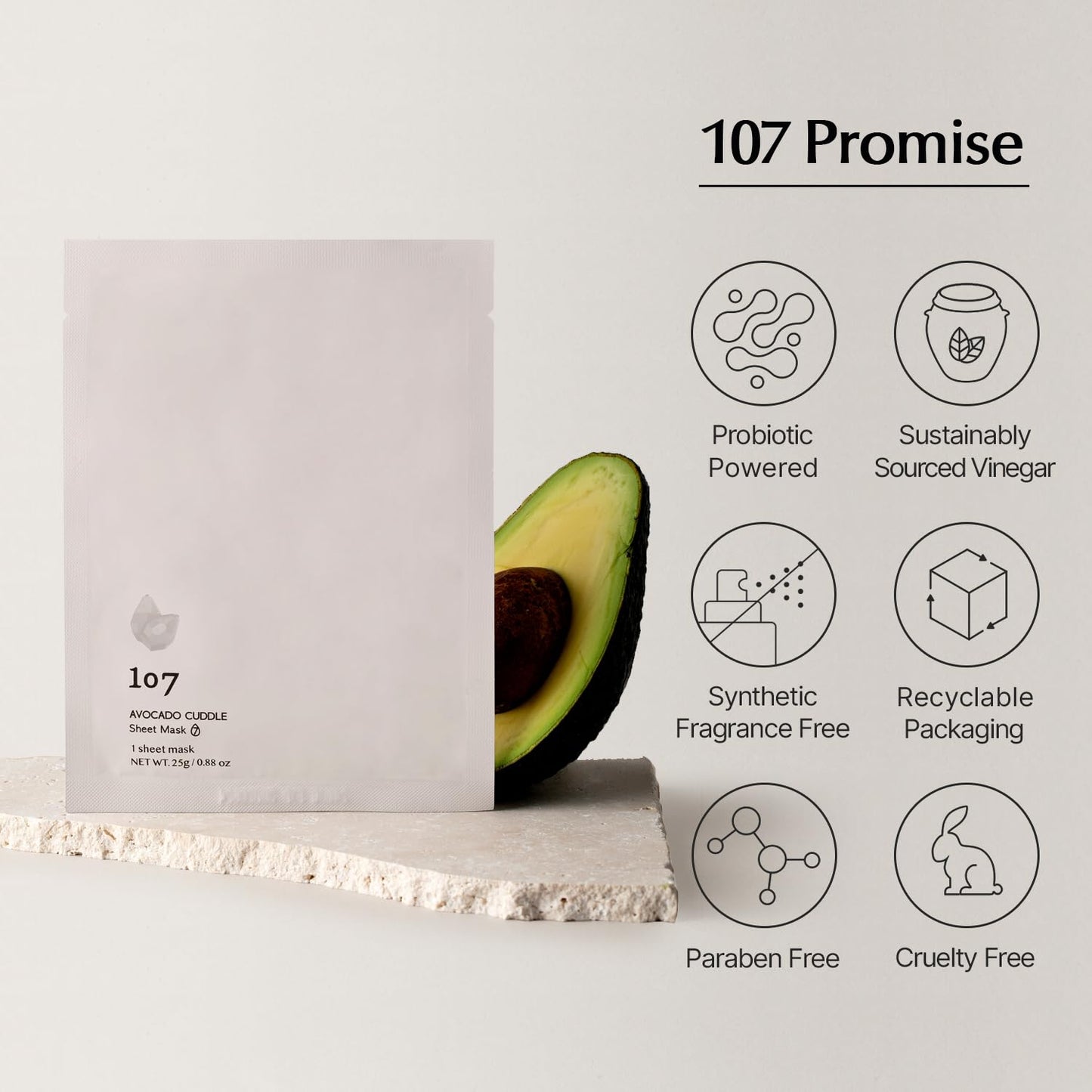 ONEOSEVEN Avocado Cuddle Sheet Mask 25g * 5ea - KLO