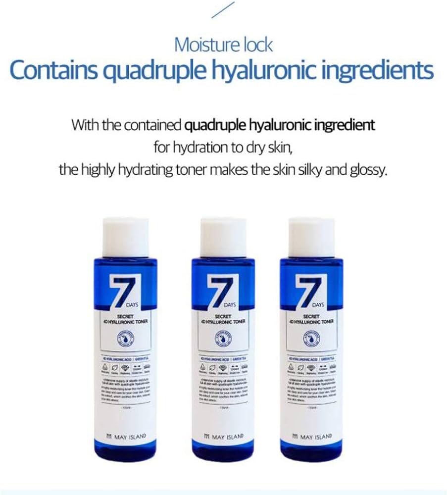 MAY ISLAND 7 Days Secret 4D Hyaluronic Toner 155ml - DODOSKIN
