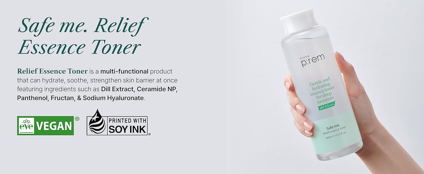 make p:rem Safe Me Relief Essence Toner 400ml - DODOSKIN