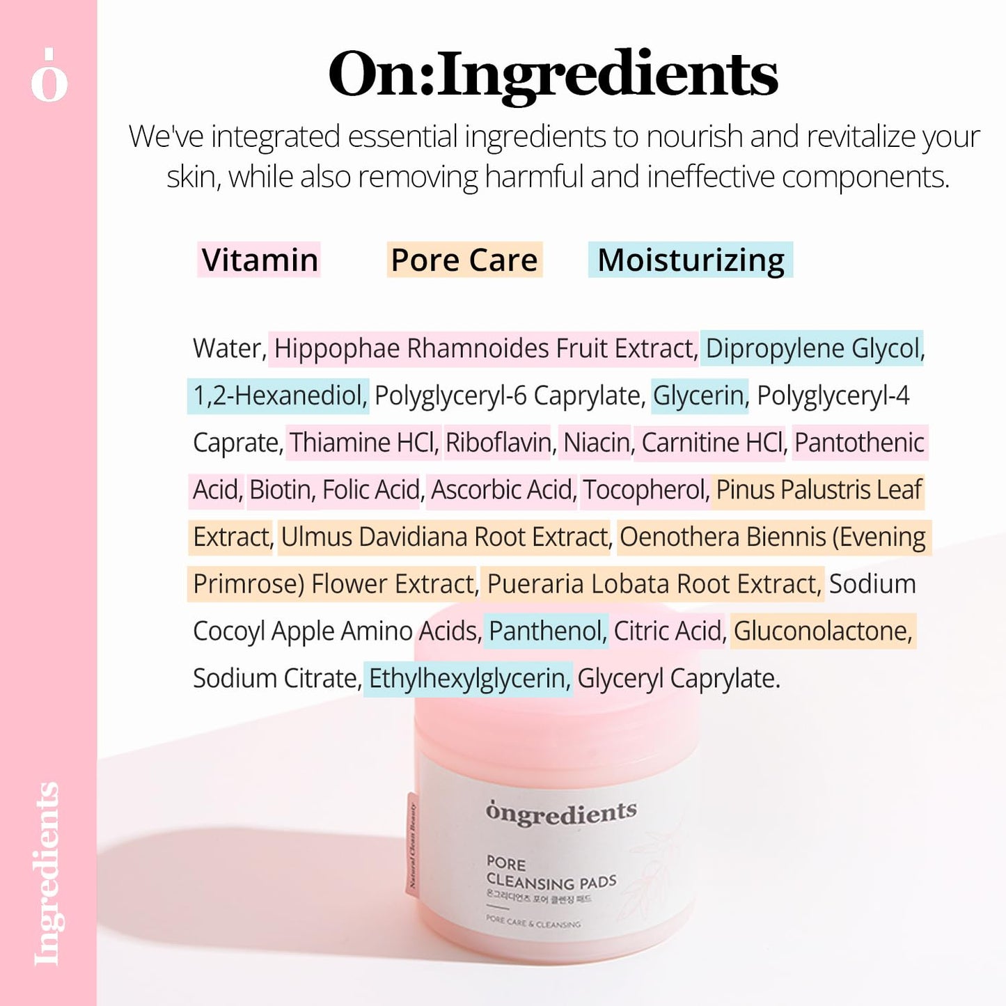Ongredients Pore Cleansing Pad 60Pads - KLO