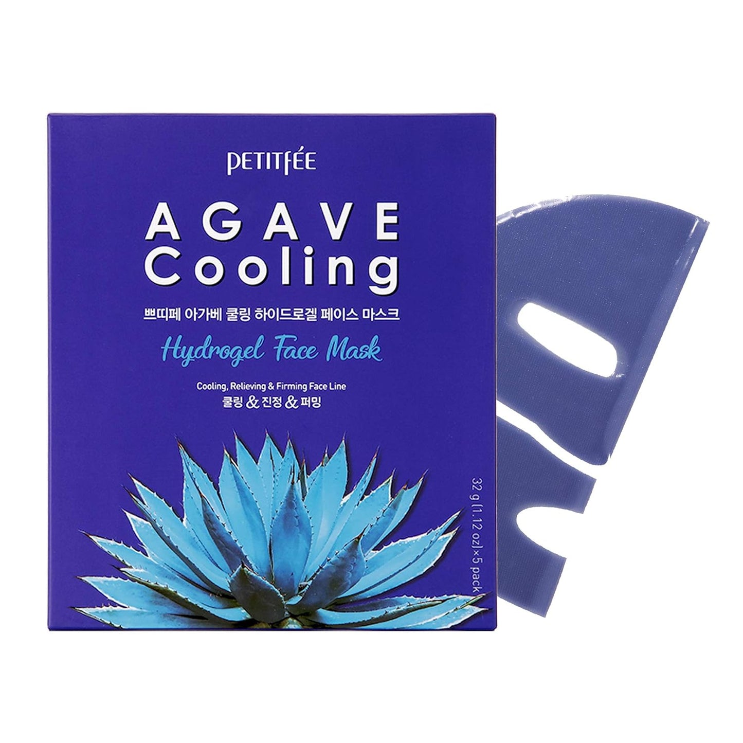 PETITFEE Agave Cooling Hydrogel Face Mask 5ea - KLO
