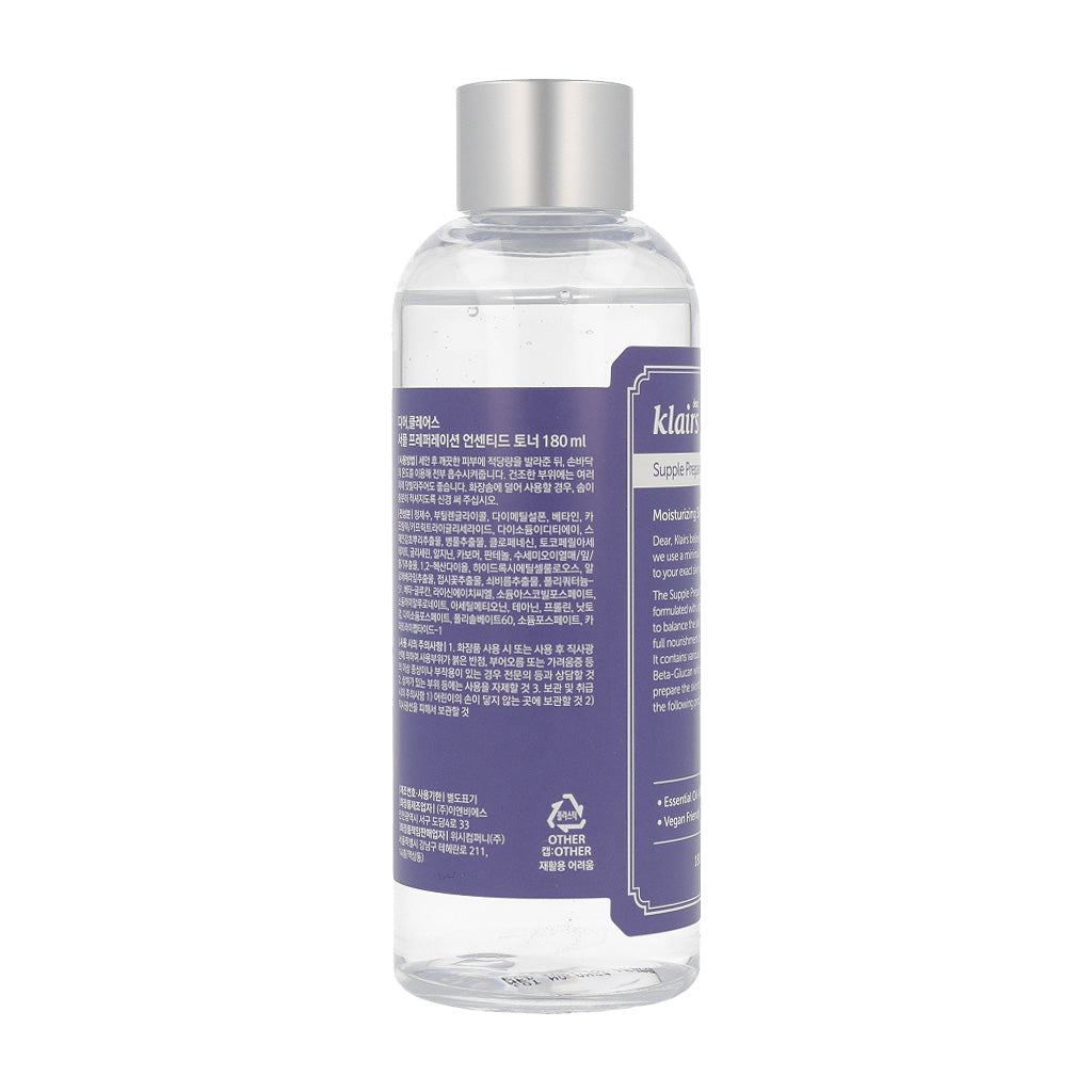 Klairs Supple Preparation Unscented Toner 180ml - KLO