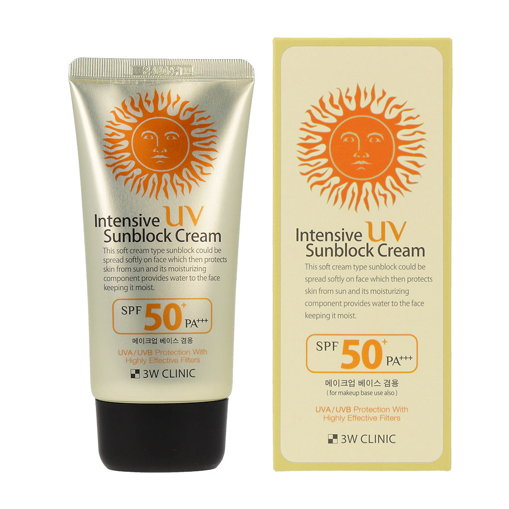 3W CLINIC Intensive UV Sun Block Cream SPF50+ PA+++ 70ml - KLO