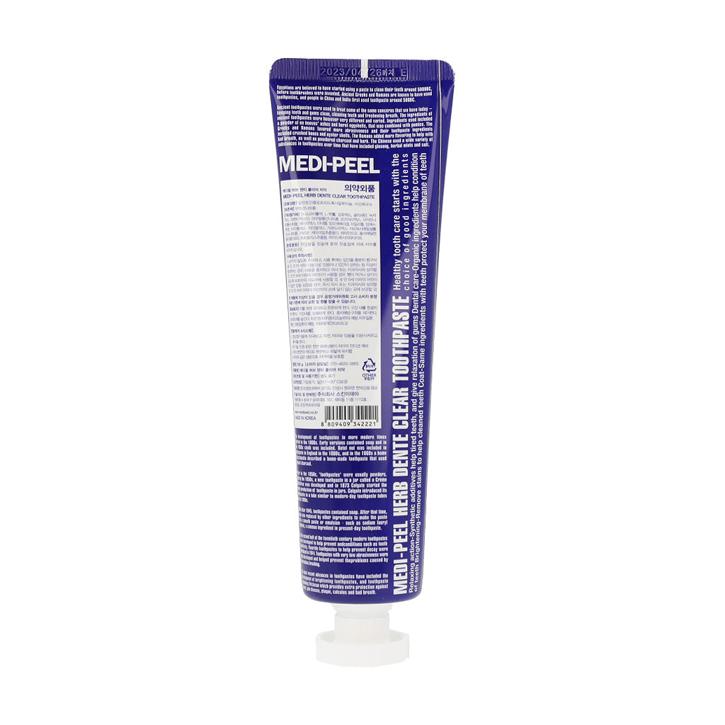MEDI-PEEL Herb Toothpaste 130g (4 types) Pirin Salt / Wild Green / Dente Clear / Devil Black - Dodoskin