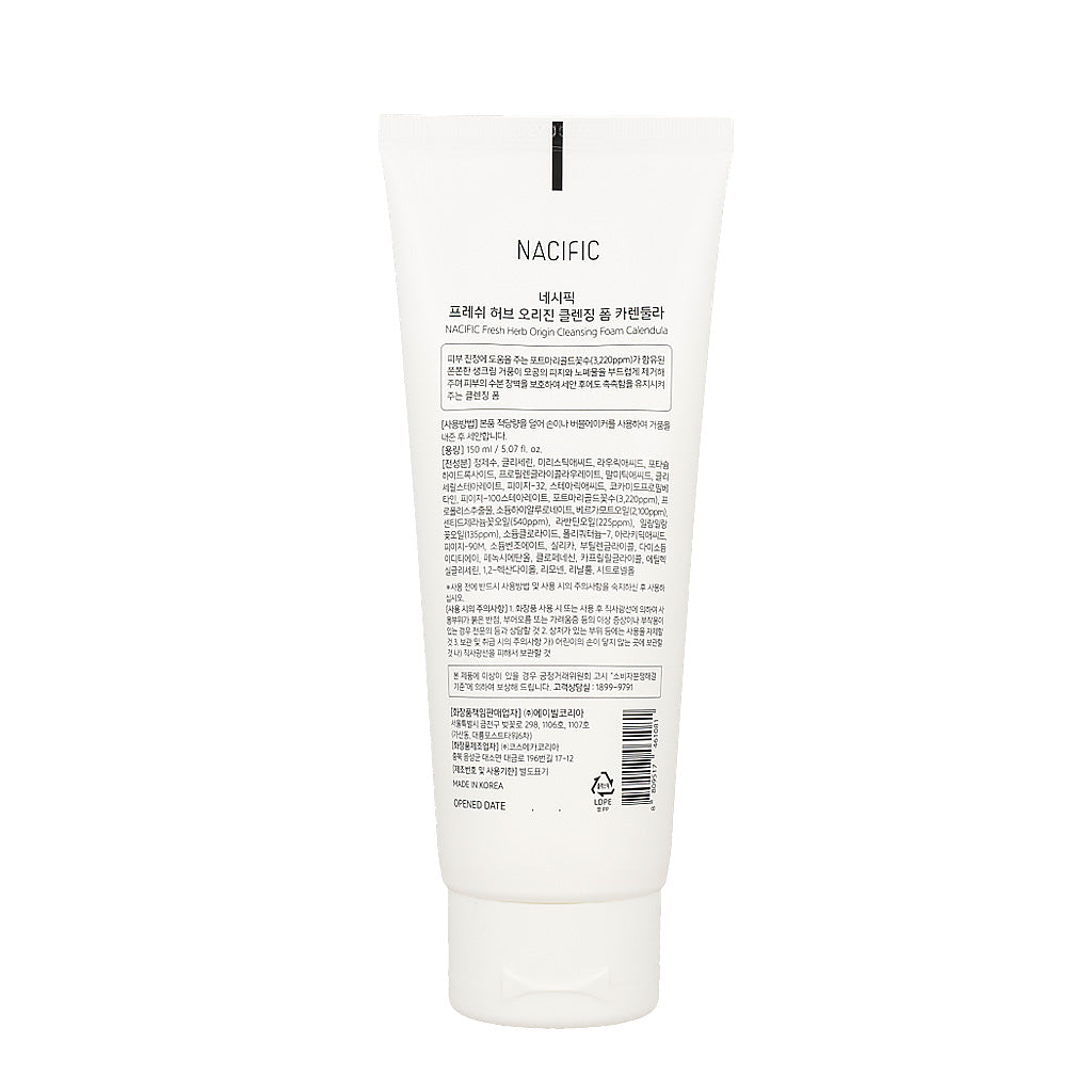 NACIFIC Fresh Herb Origin Cleansing Foam 150ml (Calendula) - Dodoskin