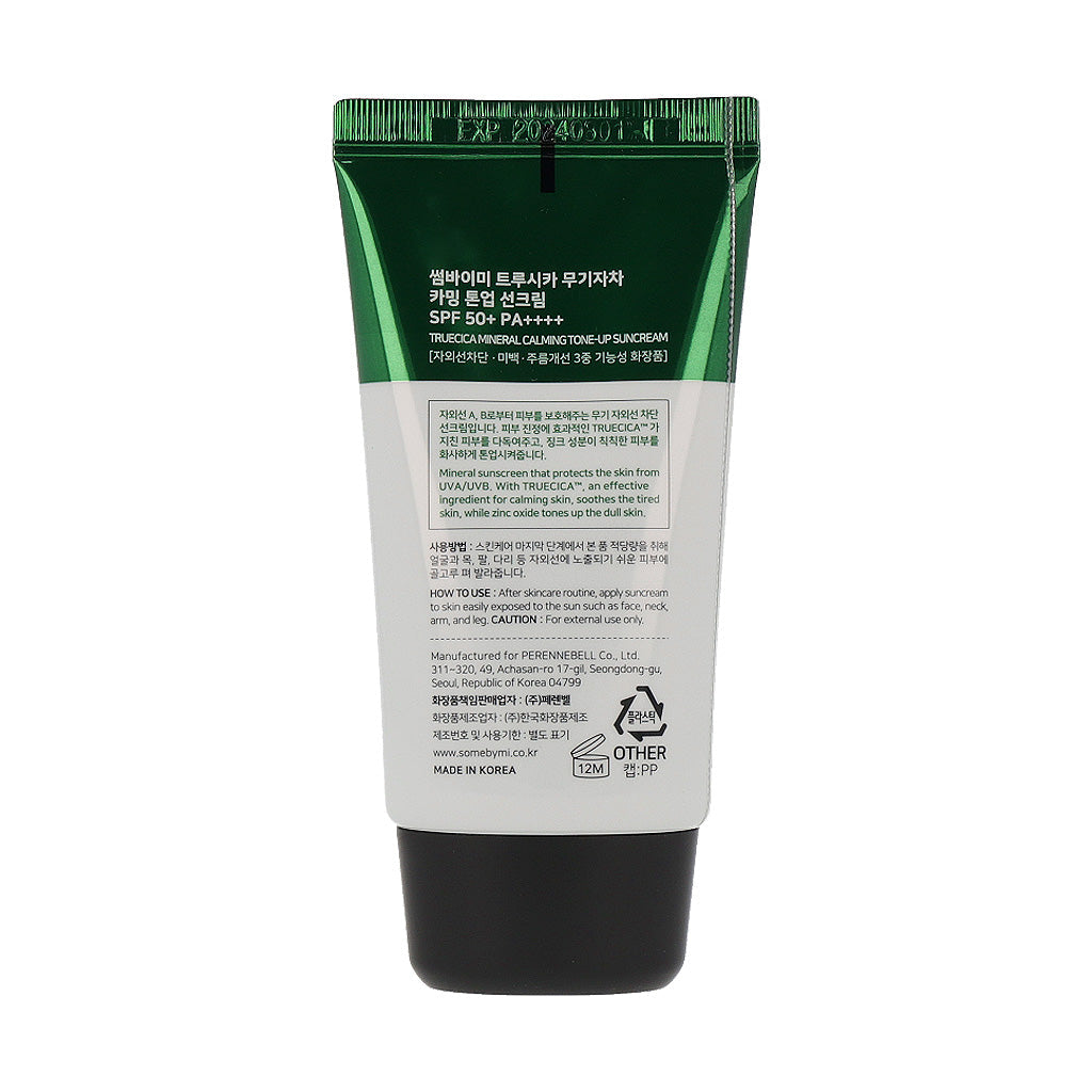 SOME BY MI Truecica Mineral Calming Tone-up Suncream SPF50+ PA++++ 50ml RENEWAL - Dodoskin