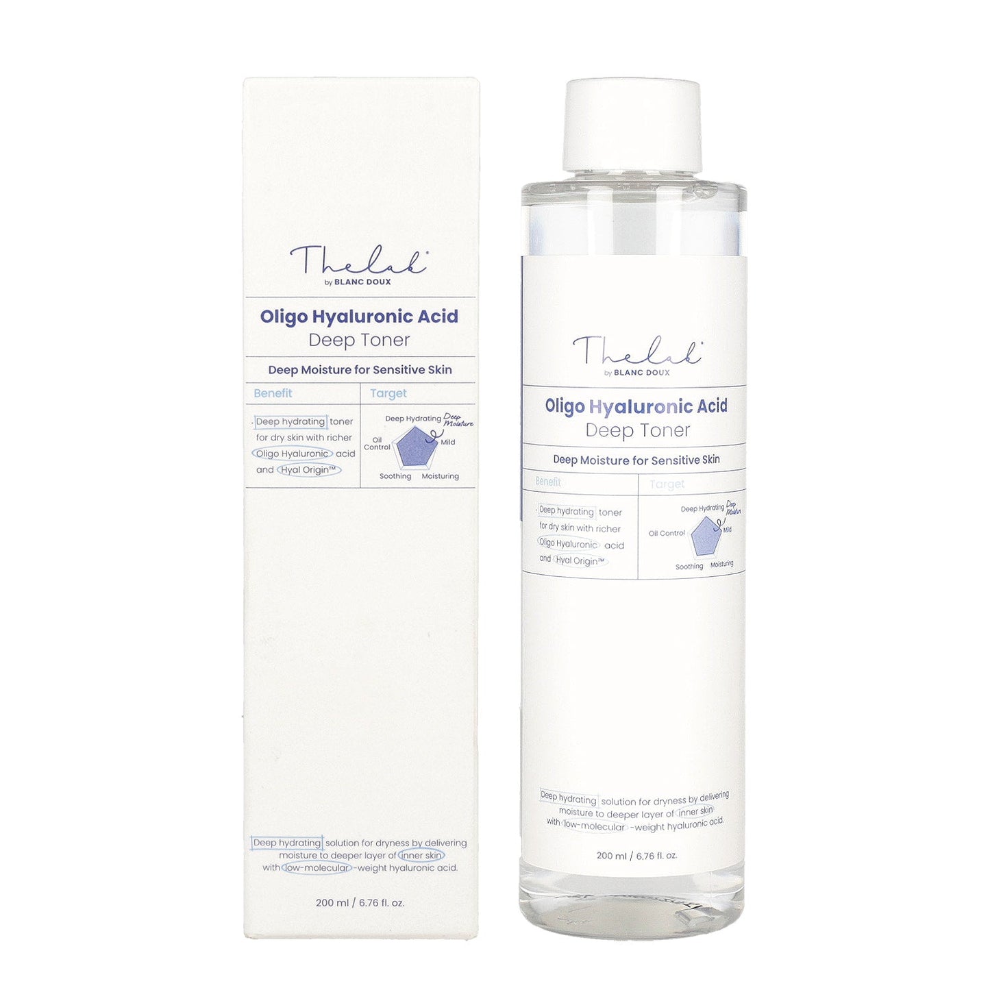 THE LAB by blanc doux Oligo Hyaluronic Acid Deep Toner 200ml - DODOSKIN