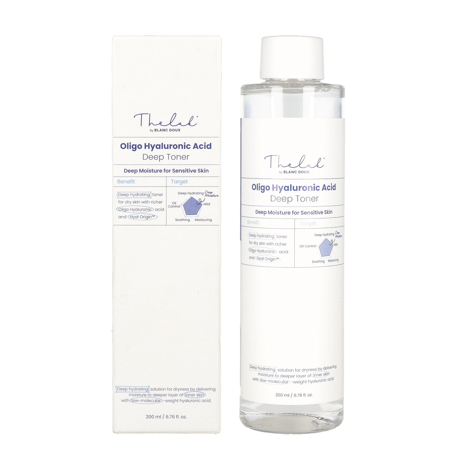 THE LAB by blanc doux Oligo Hyaluronic Acid Deep Toner 200ml - DODOSKIN