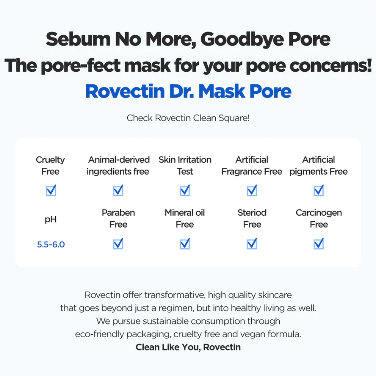 Rovectin Skin Essentials Dr. Mask Pore 25ml * 5ea - KLO